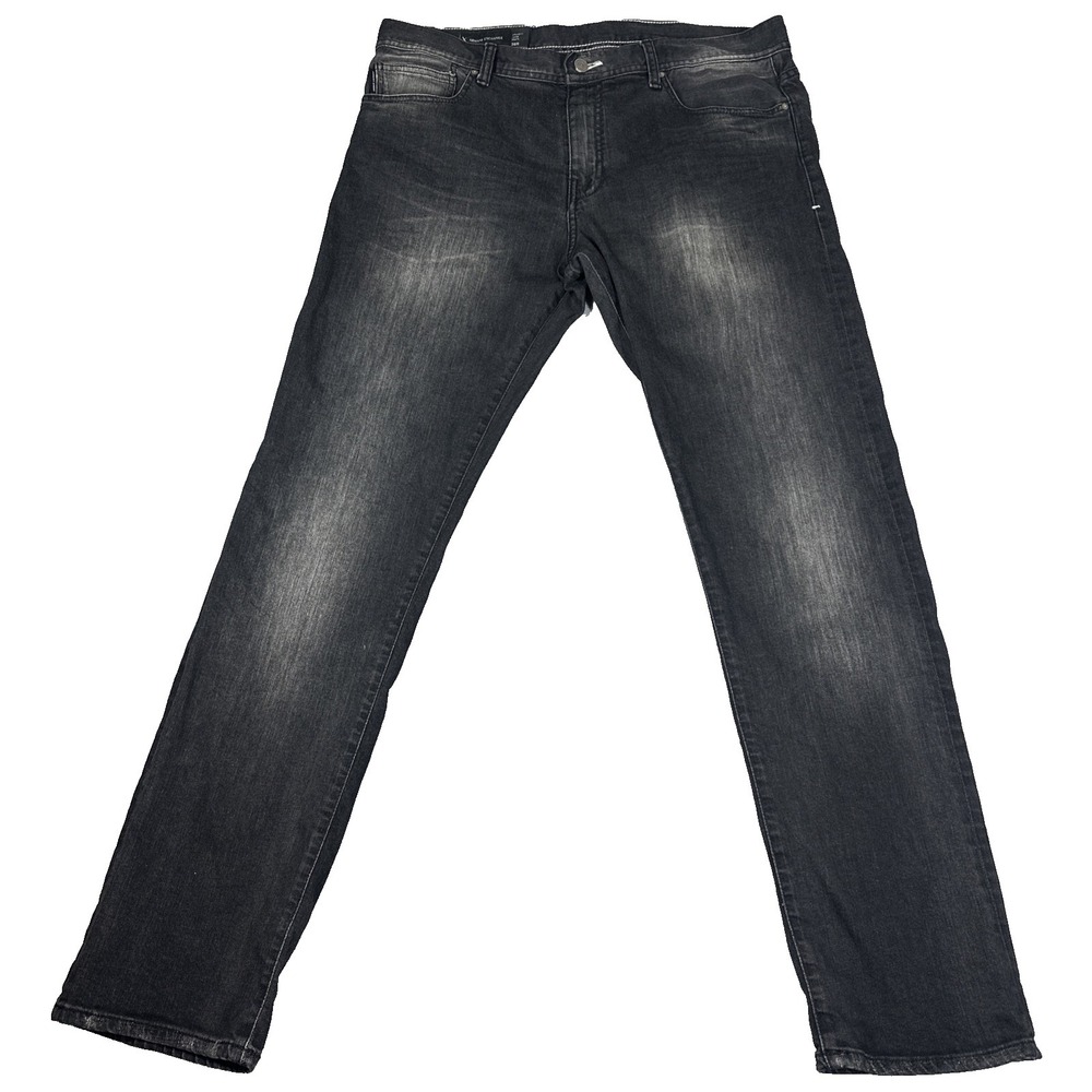 Armani Exchange Men's Straight Leg Black Jeans 36R(36x33) Stretch Great‎ Fade